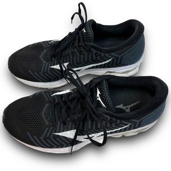 Mizuno Womens Waveknit R2 Gym Athletic Sneakers Shoes Black Dark Blue Size 9.5 - Picture 3 of 8
